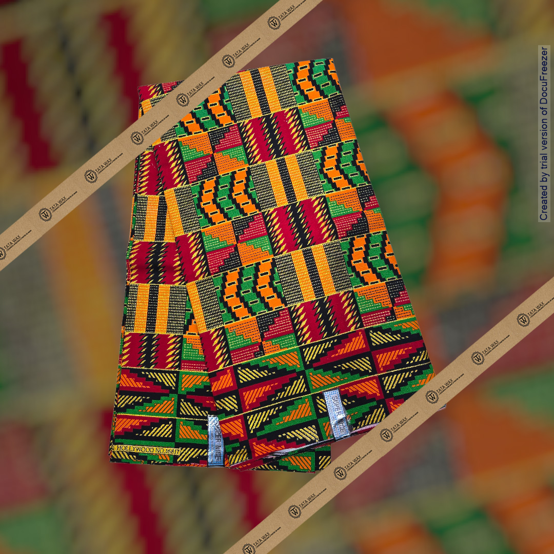 Tissu Pagne Africain Brillant 6 Yards BABA TEXTILE