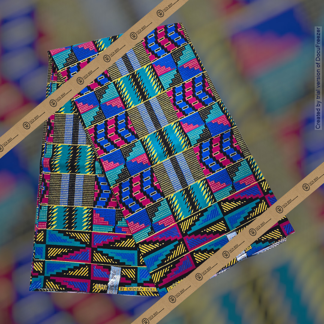 Tissu Pagne Africain Brillant 6 Yards BABA TEXTILE