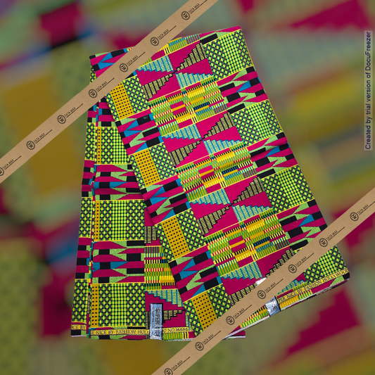 Tissu Pagne Africain Brillant 6 Yards TATA WAX