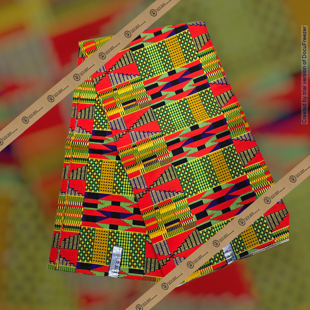 Tissu Pagne Africain Brillant 6 Yards TATA WAX