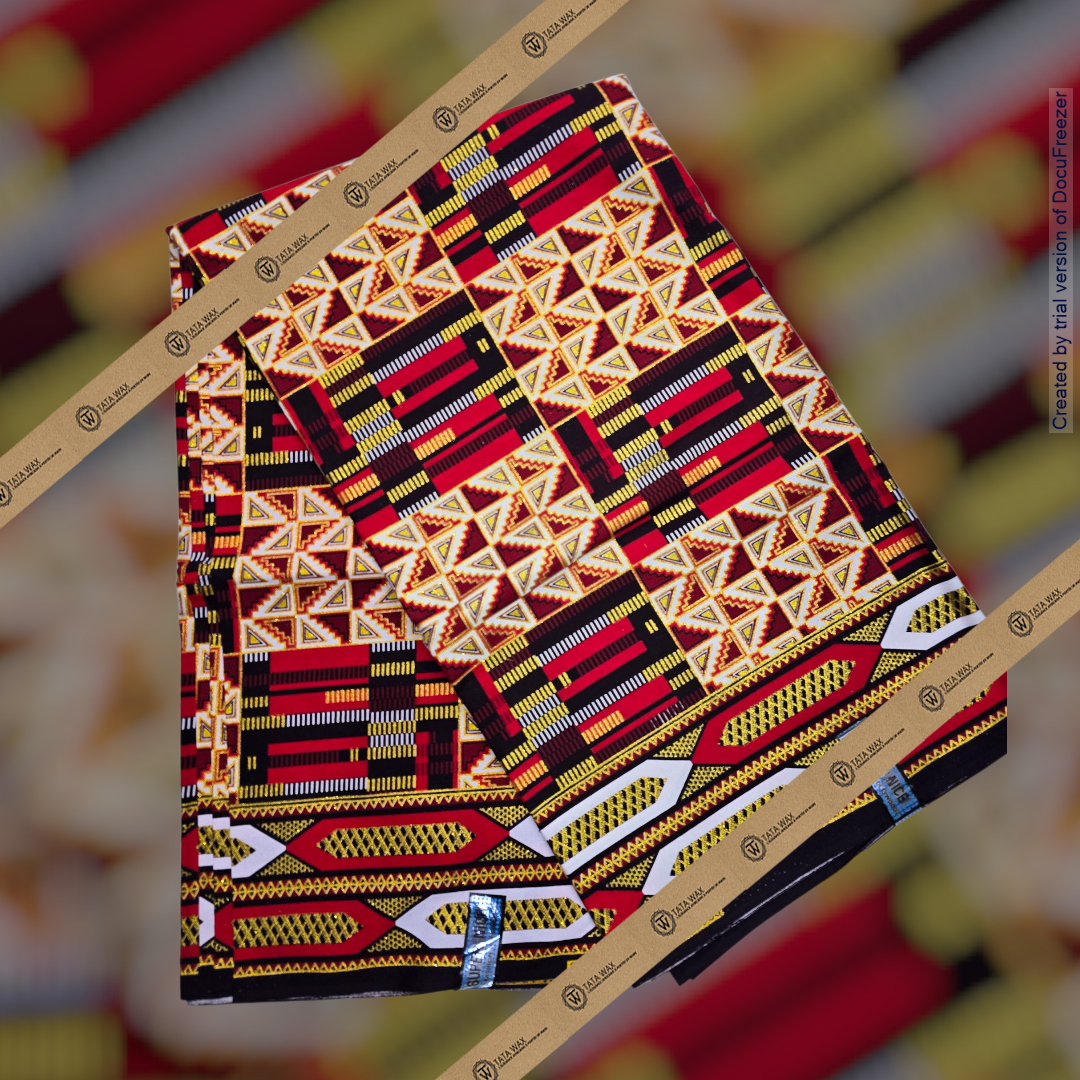 Tissu Pagne Africain Brillant 6 Yards TATA WAX