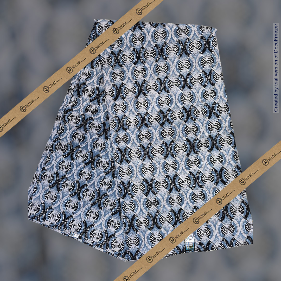 Tissu Pagne Africain Brillant 6 Yards TATA WAX