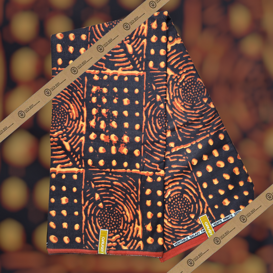 Tissu wax en coton Motif Bougoulon