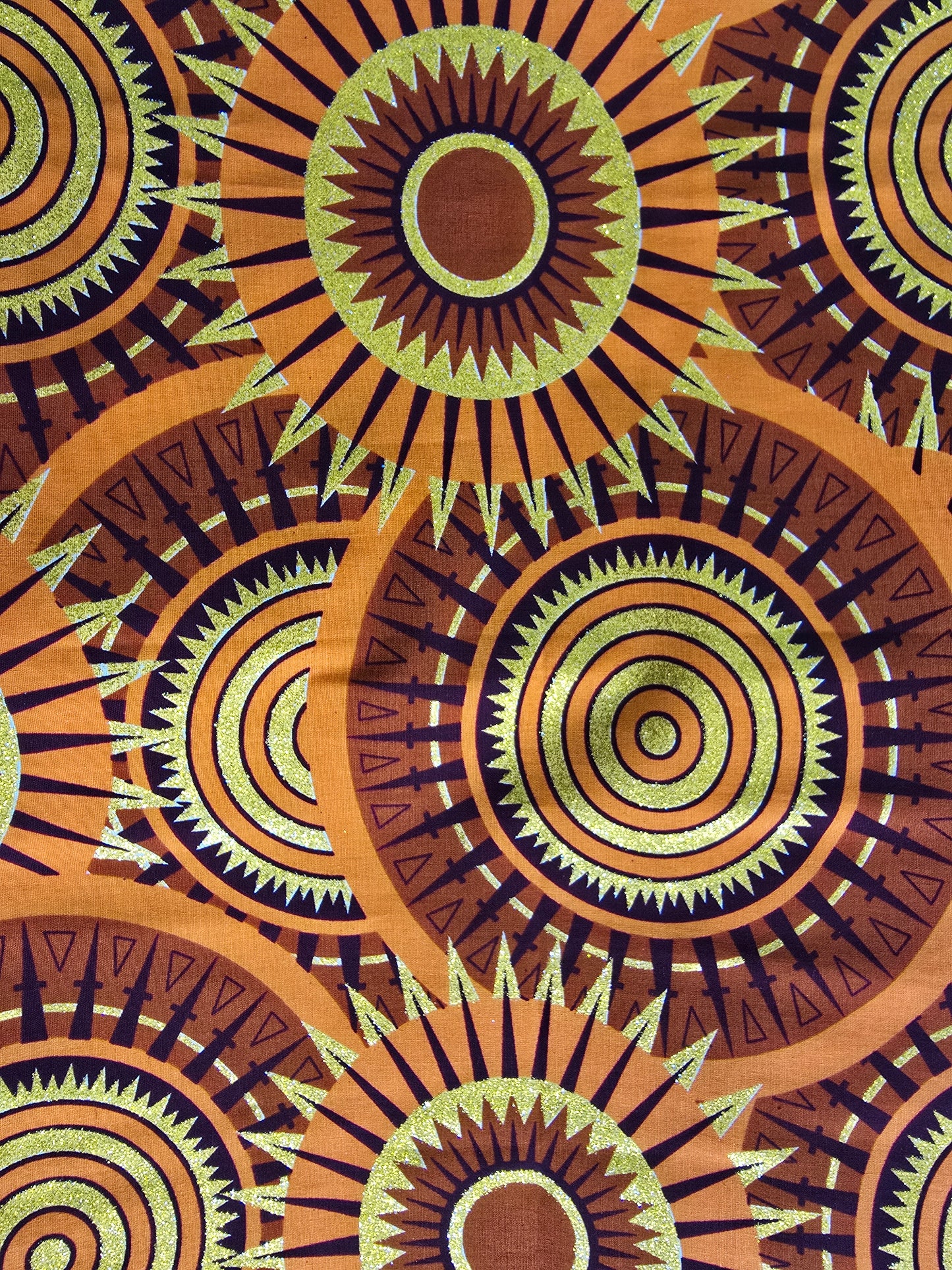 Tissu Pagne Africain Brillant 6 Yards TATA WAX
