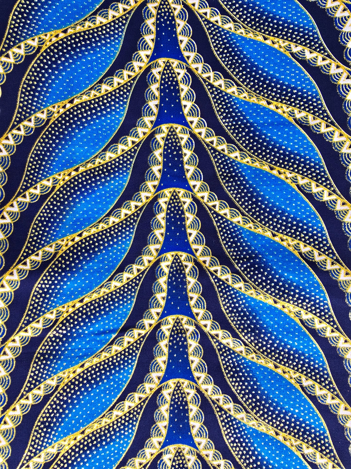 Tissu Pagne Africain Brillant 6 Yards TATA WAX