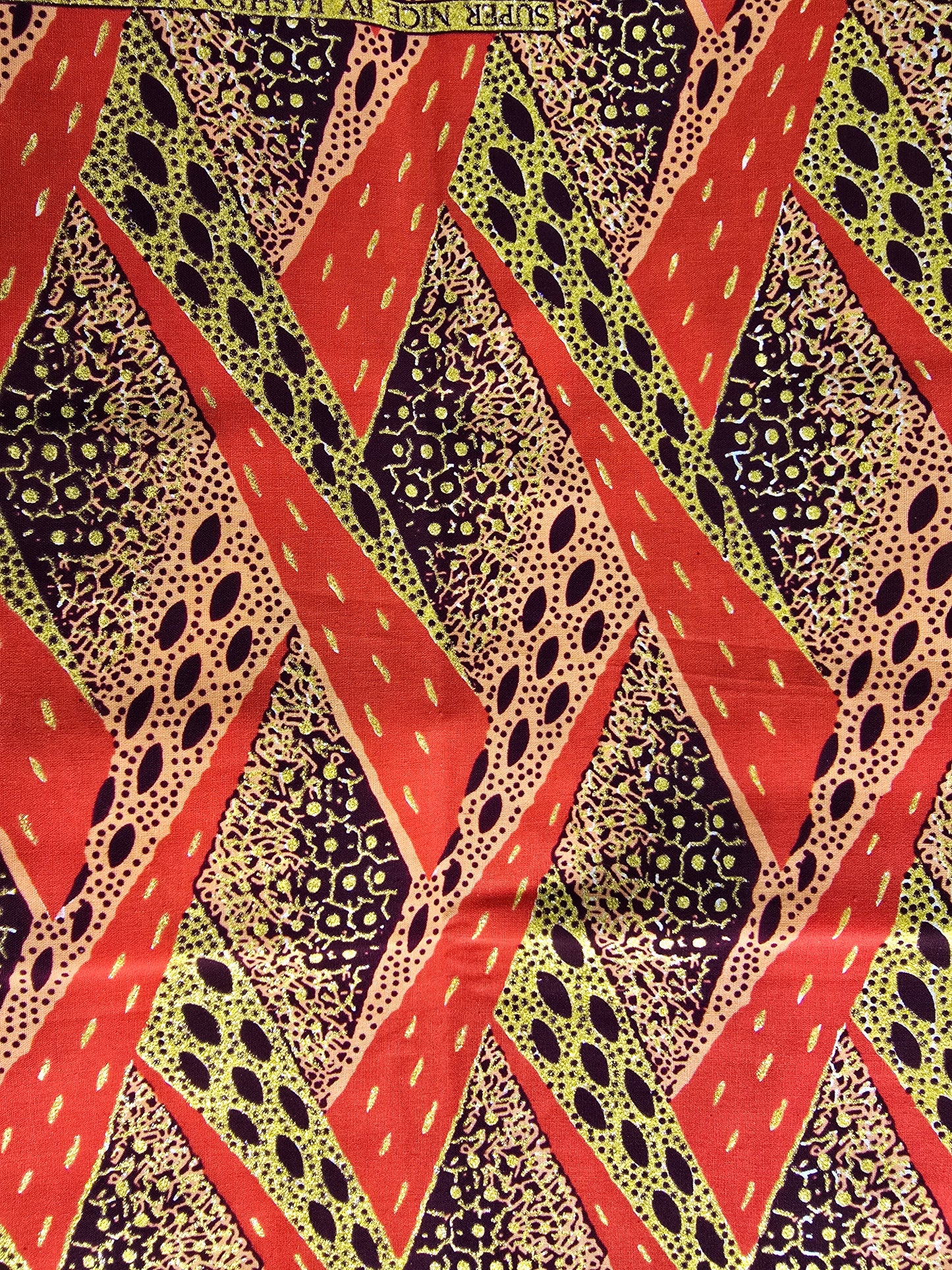 Tissu Pagne Africain Brillant 6 Yards TATA WAX