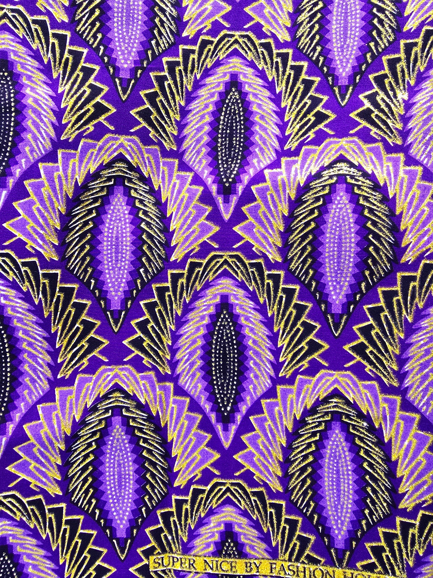 Tissu Pagne Africain Brillant 6 Yards TATA WAX