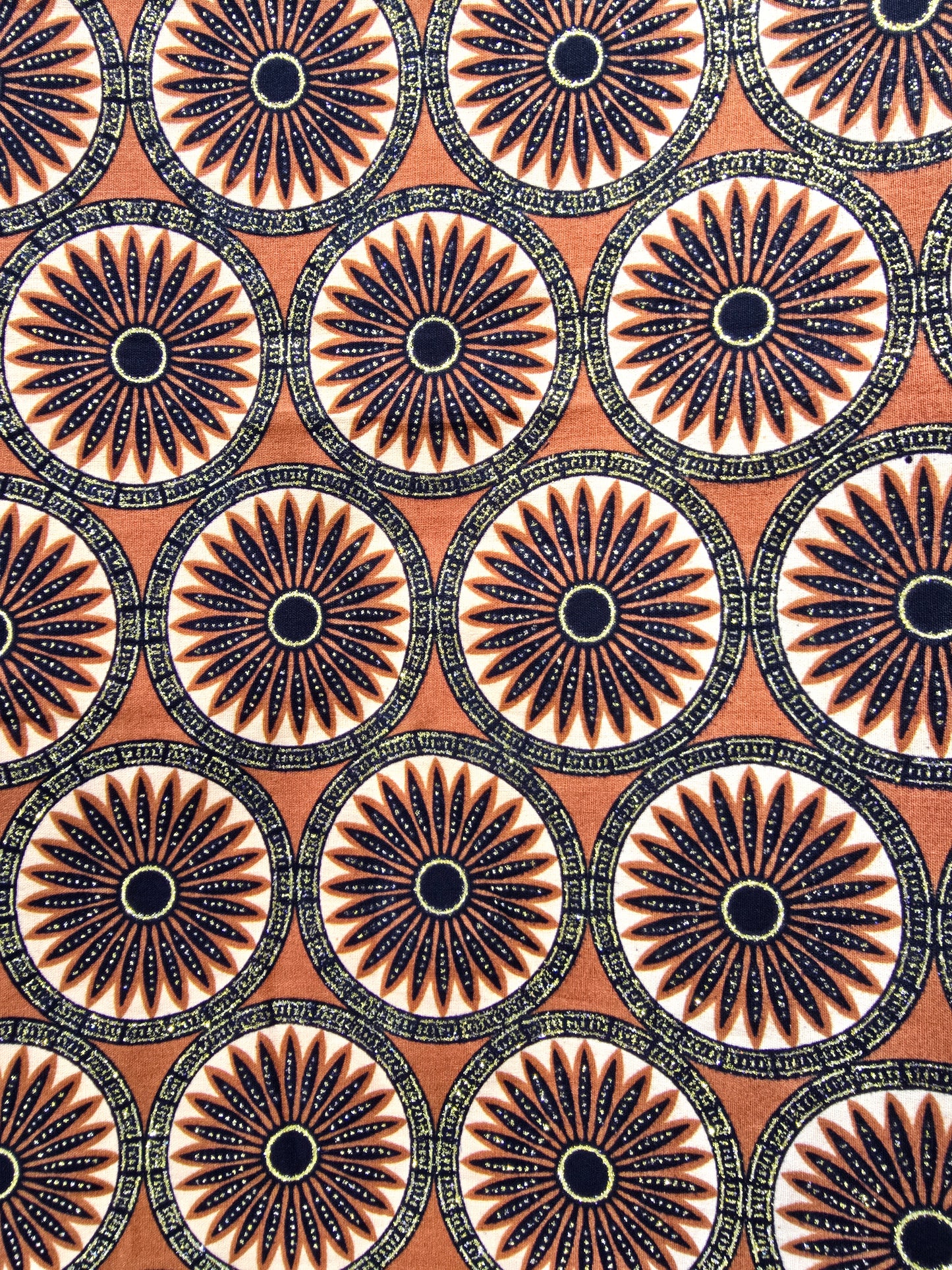 Tissu Pagne Africain Brillant 6 Yards TATA WAX
