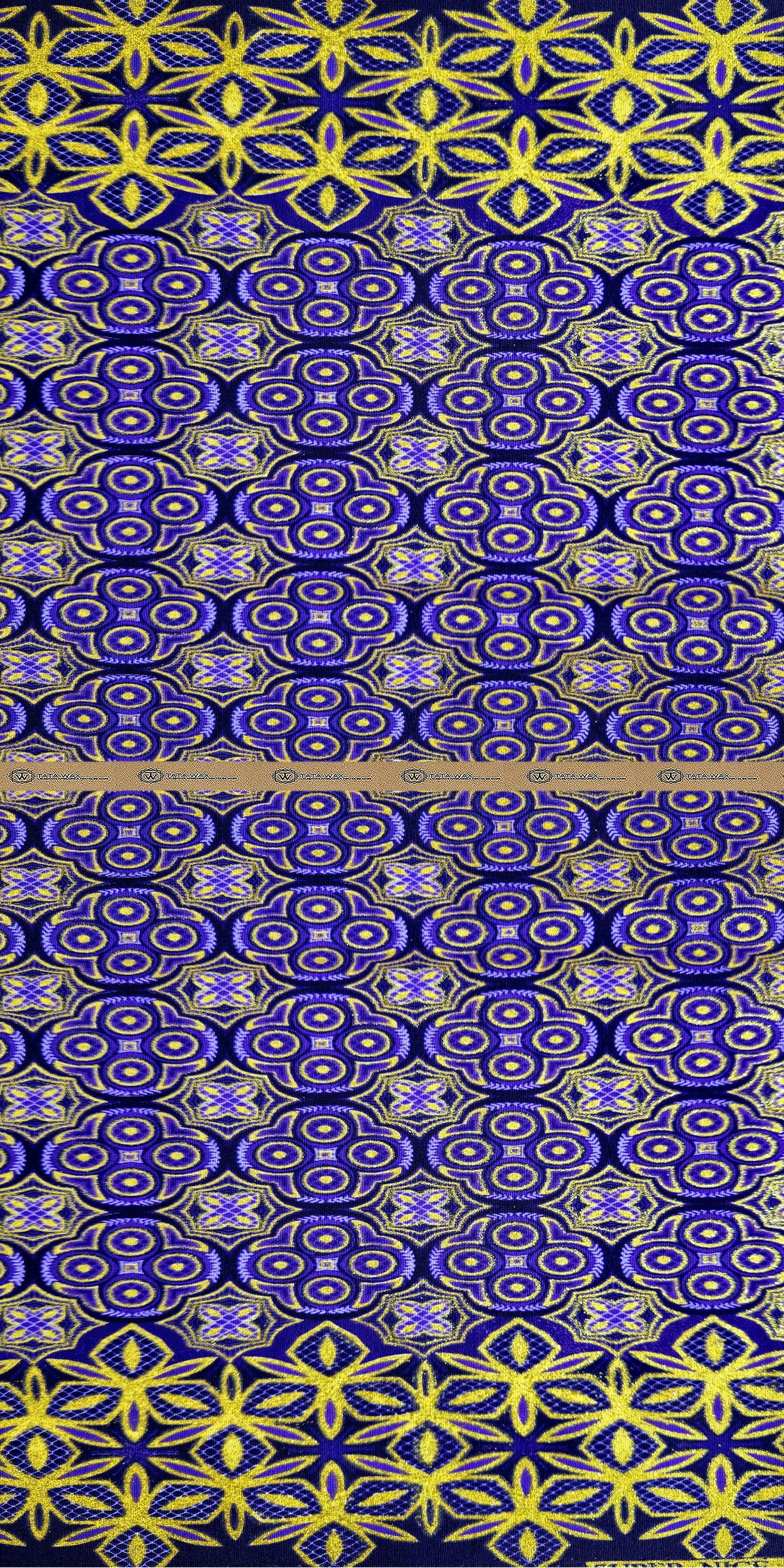 Tissu Pagne Africain Brillant 6 Yards TATA WAX