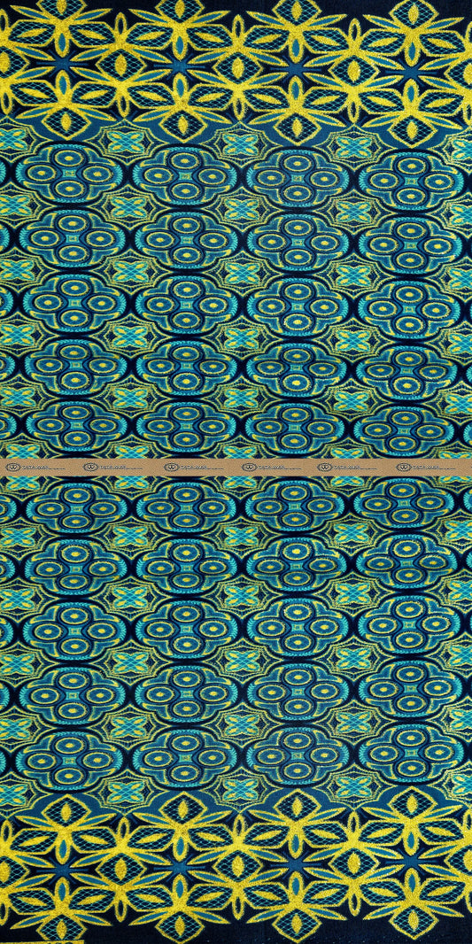 Tissu Pagne Africain Brillant 6 Yards TATA WAX