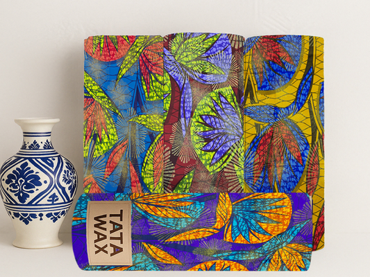 Tissu Wax Africain brillant Premium 6 yards