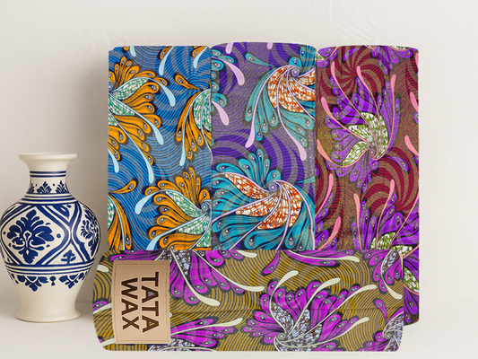 Tissu Wax Africain brillant Premium 6 yards