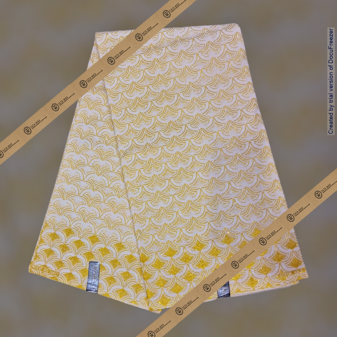 Tissu Pagne Africain Brillant 6 Yards TATA WAX