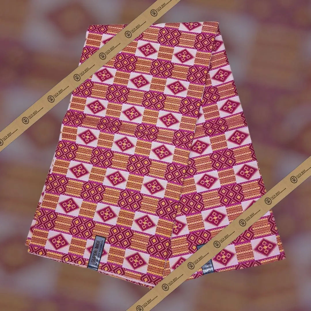 Tissu Pagne Africain Brillant 6 Yards BABA TEXTILE