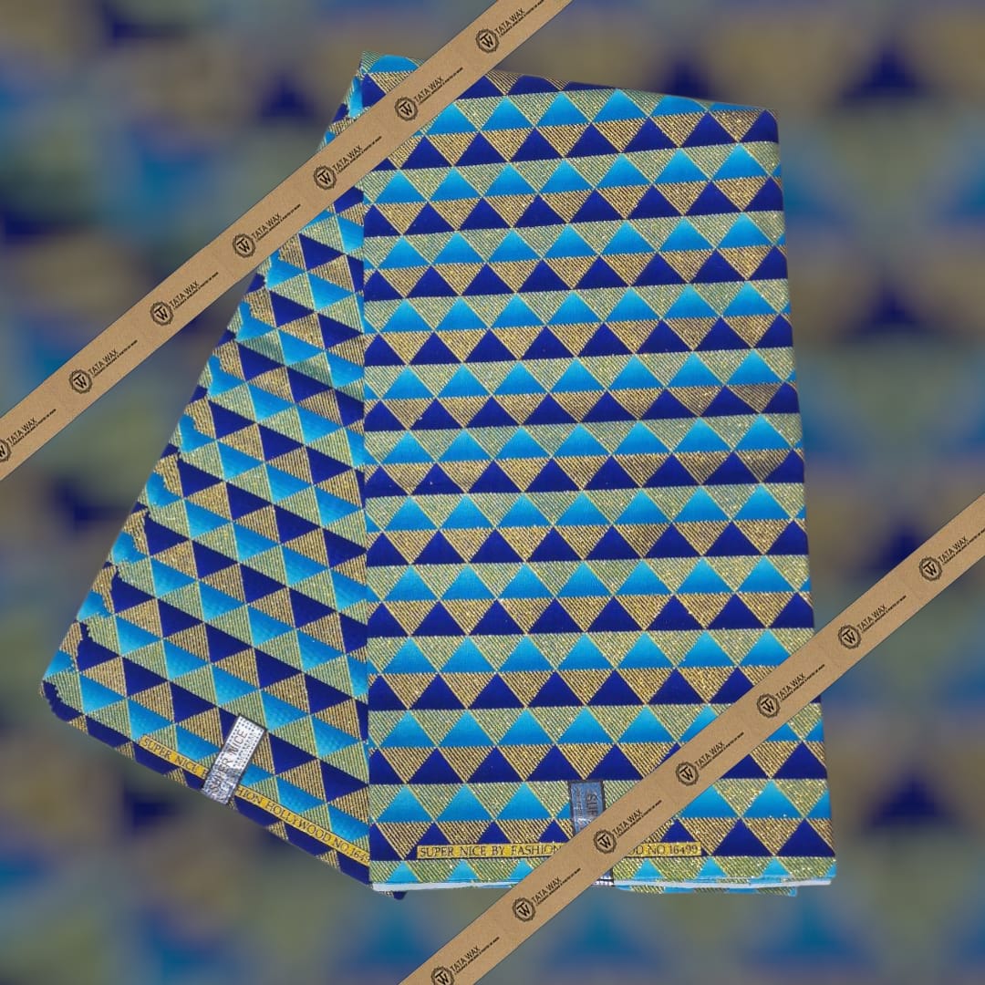Tissu Pagne Africain Brillant 6 Yards TATA WAX