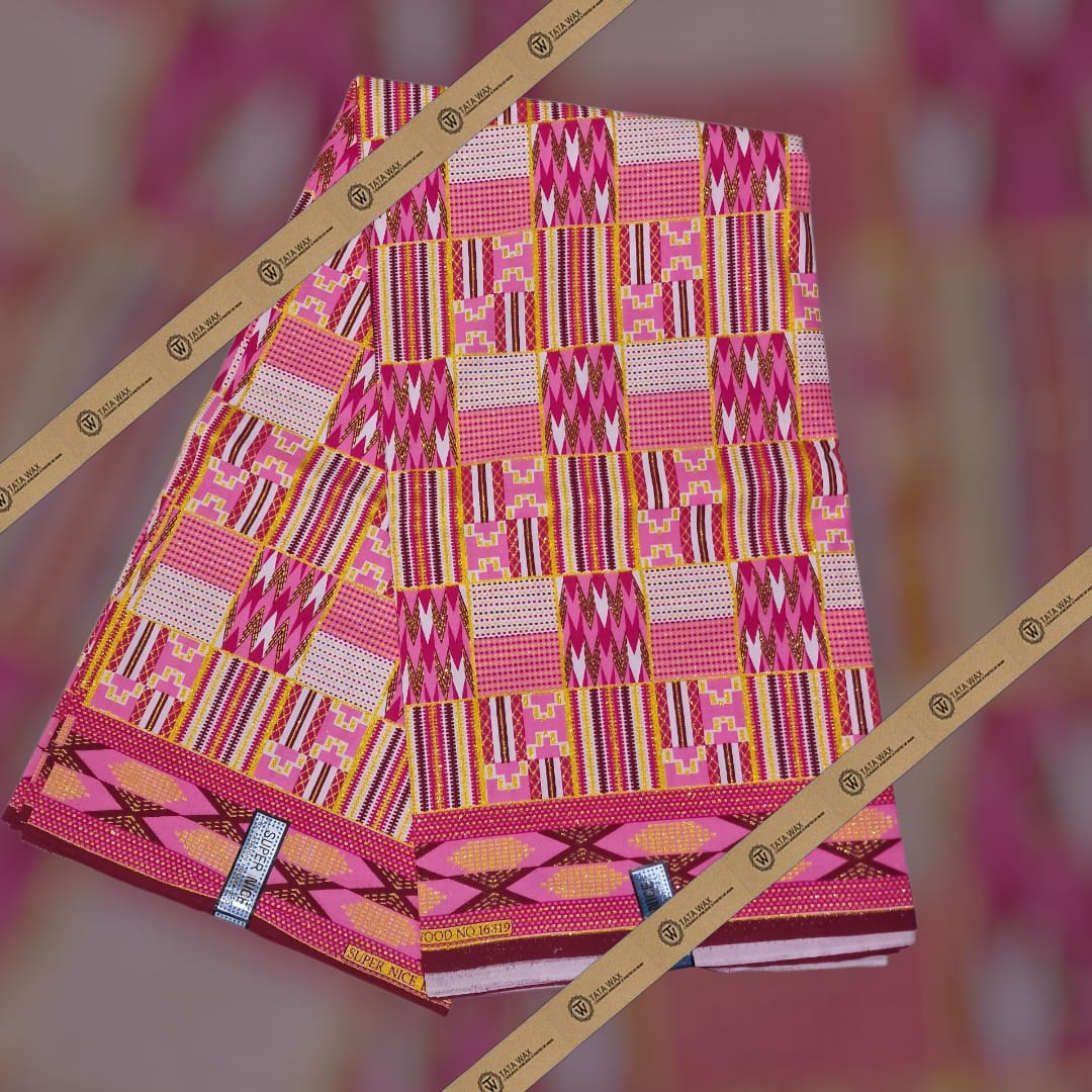 Tissu Pagne Africain Brillant 6 Yards TATA WAX