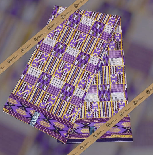 Tissu Pagne Africain Brillant 6 Yards TATA WAX