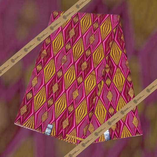 Tissu Pagne Africain Brillant 6 Yards TATA WAX