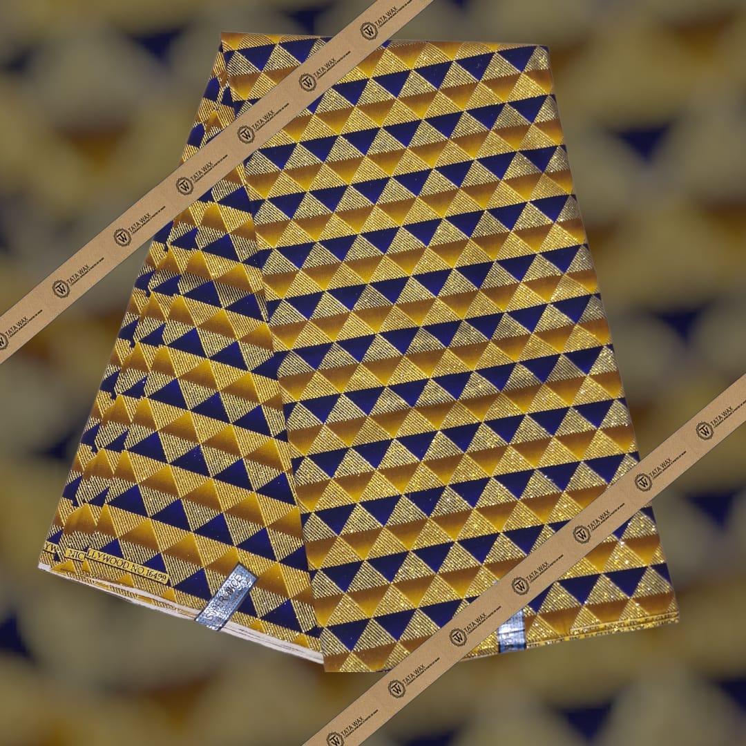 Tissu Pagne Africain Brillant 6 Yards TATA WAX