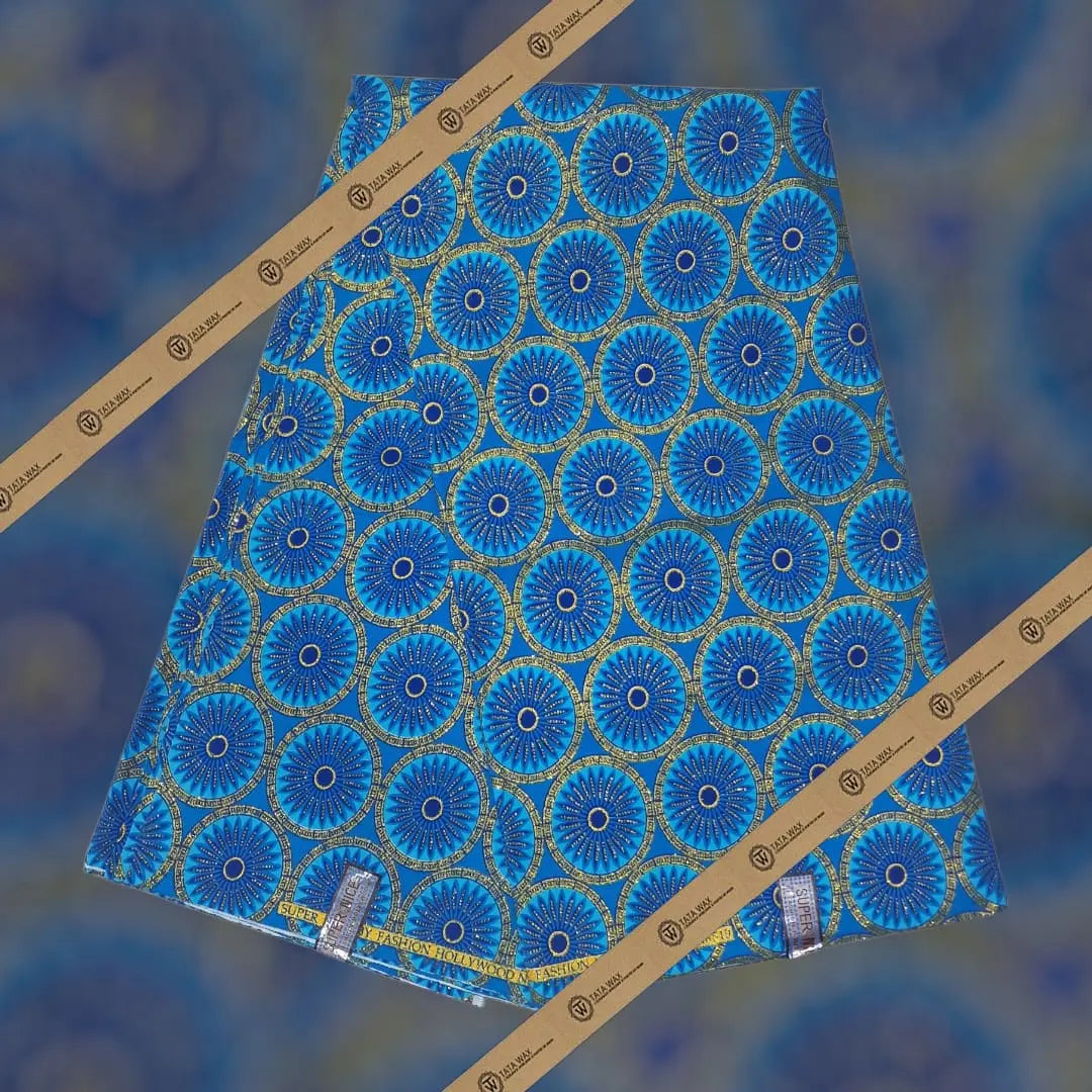 Tissu Pagne Africain Brillant 6 Yards BABA TEXTILE