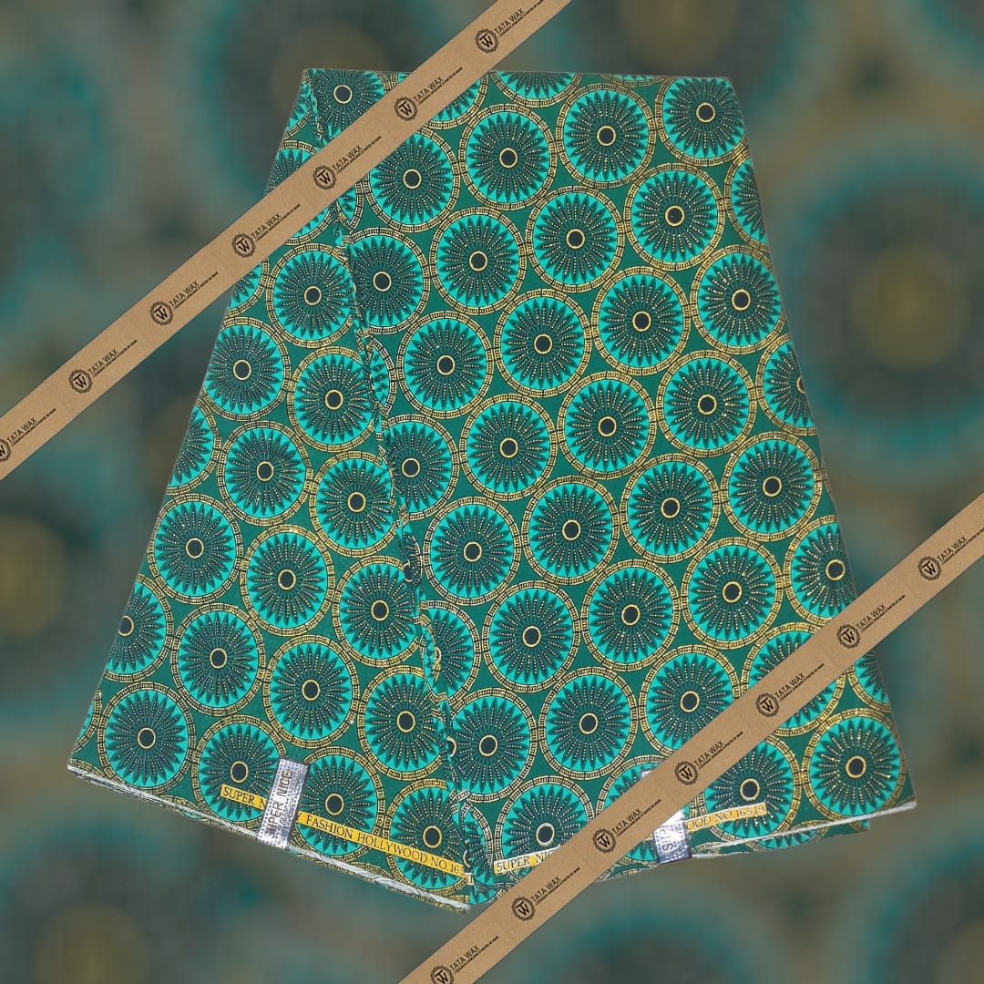 Tissu Pagne Africain Brillant 6 Yards BABA TEXTILE