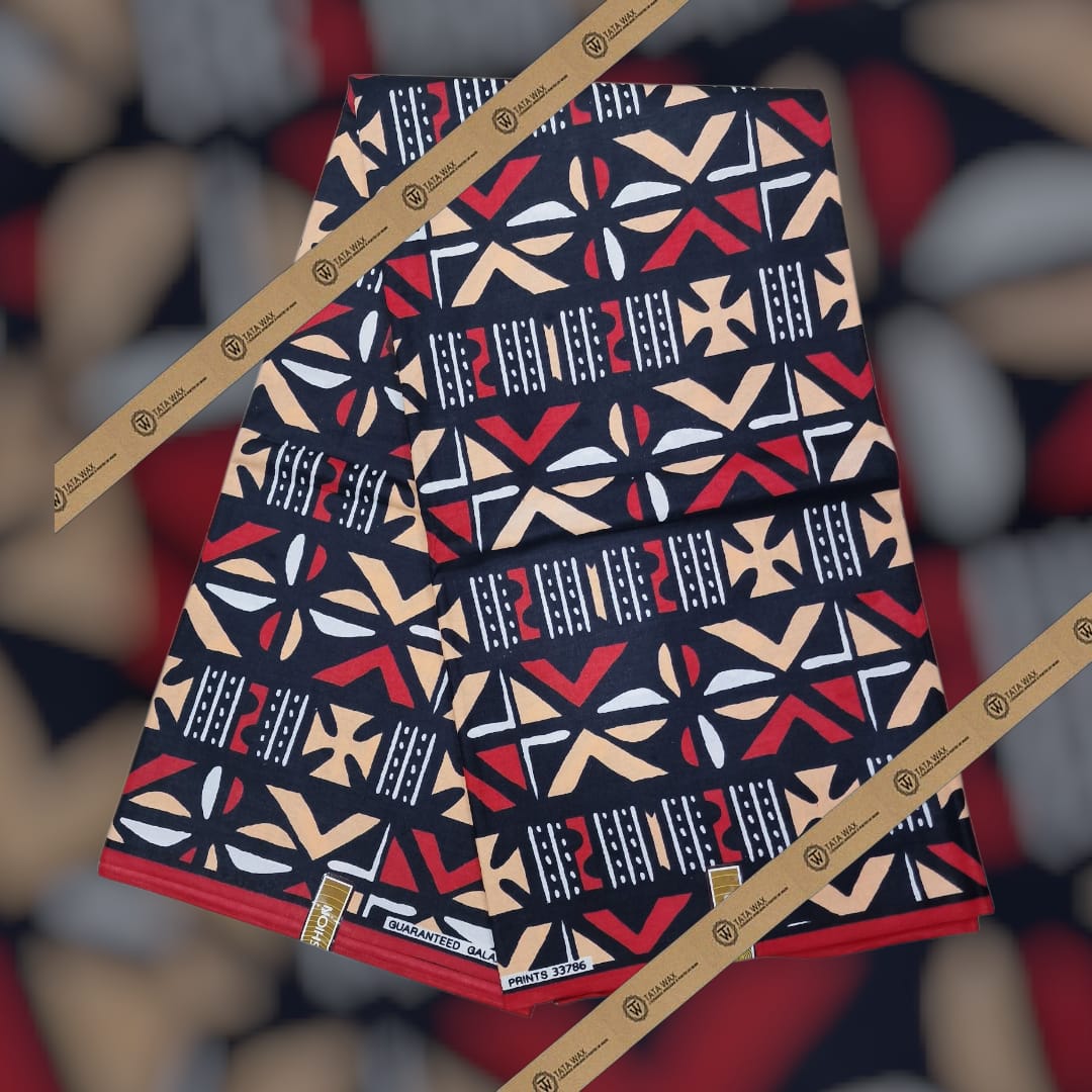 Tissu wax en coton Motif Bougoulon