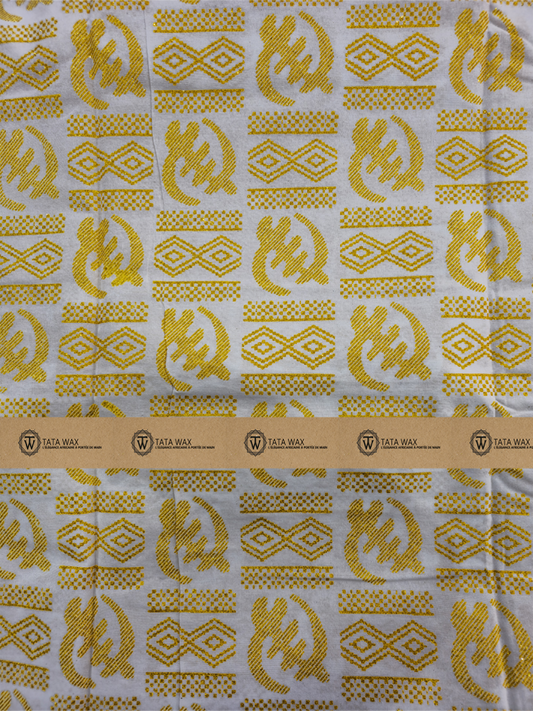 Tissu Wax Africain brillant Premium 6 yards TATA WAX