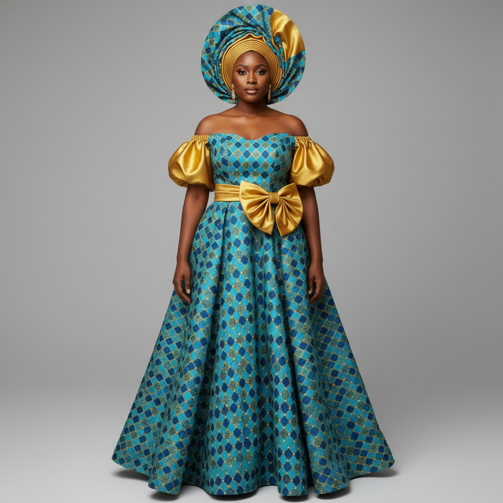 Tissu Pagne Africain Brillant 6 Yards