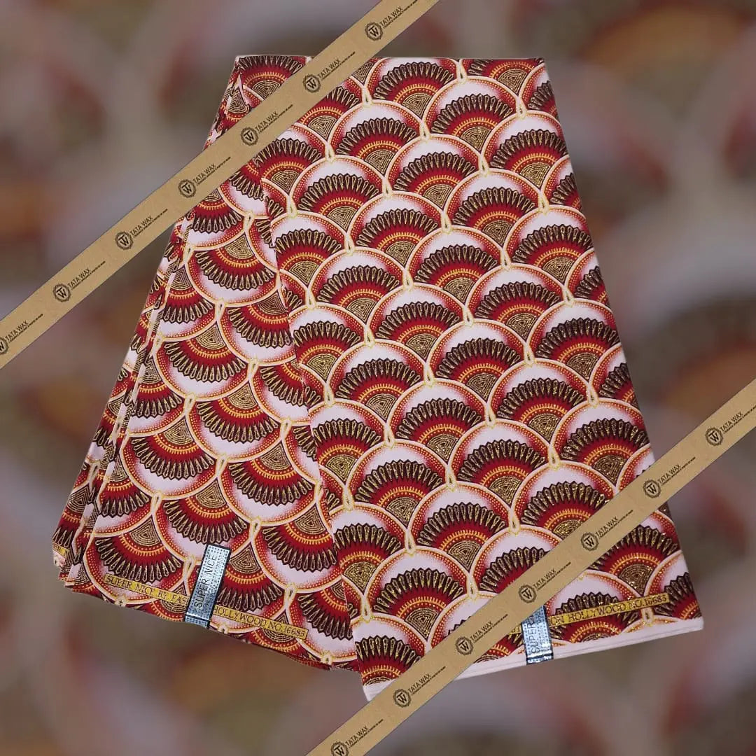 Tissu Pagne Africain Brillant 6 Yards BABA TEXTILE