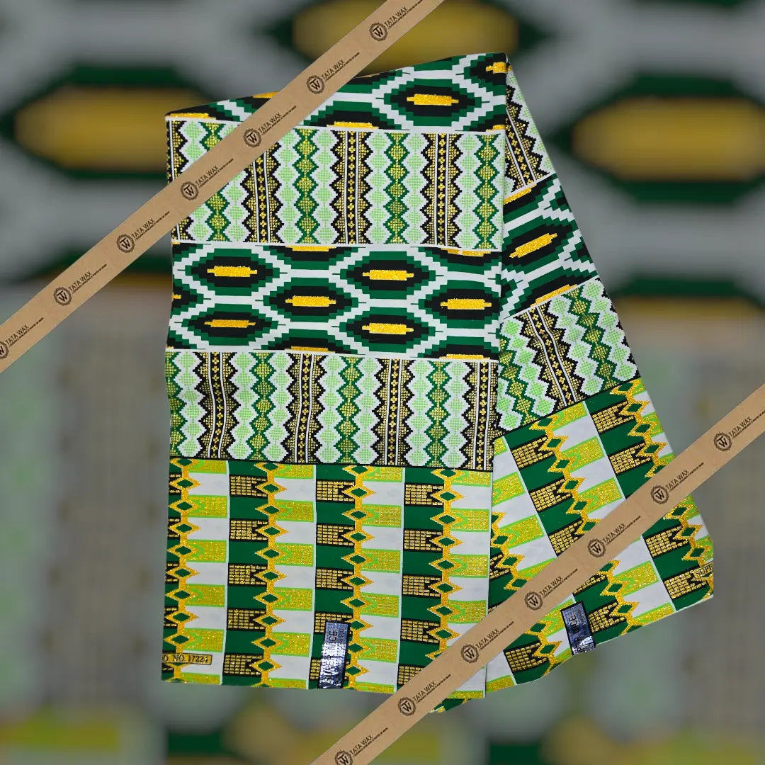Tissu Pagne Africain Brillant 6 Yards TATA WAX