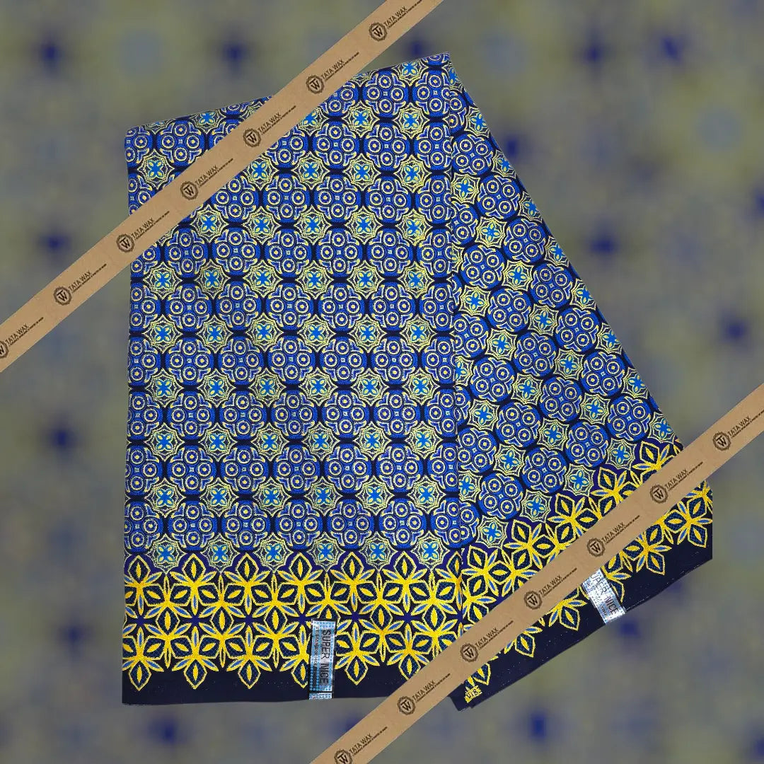 Tissu Pagne Africain Brillant 6 Yards TATA WAX