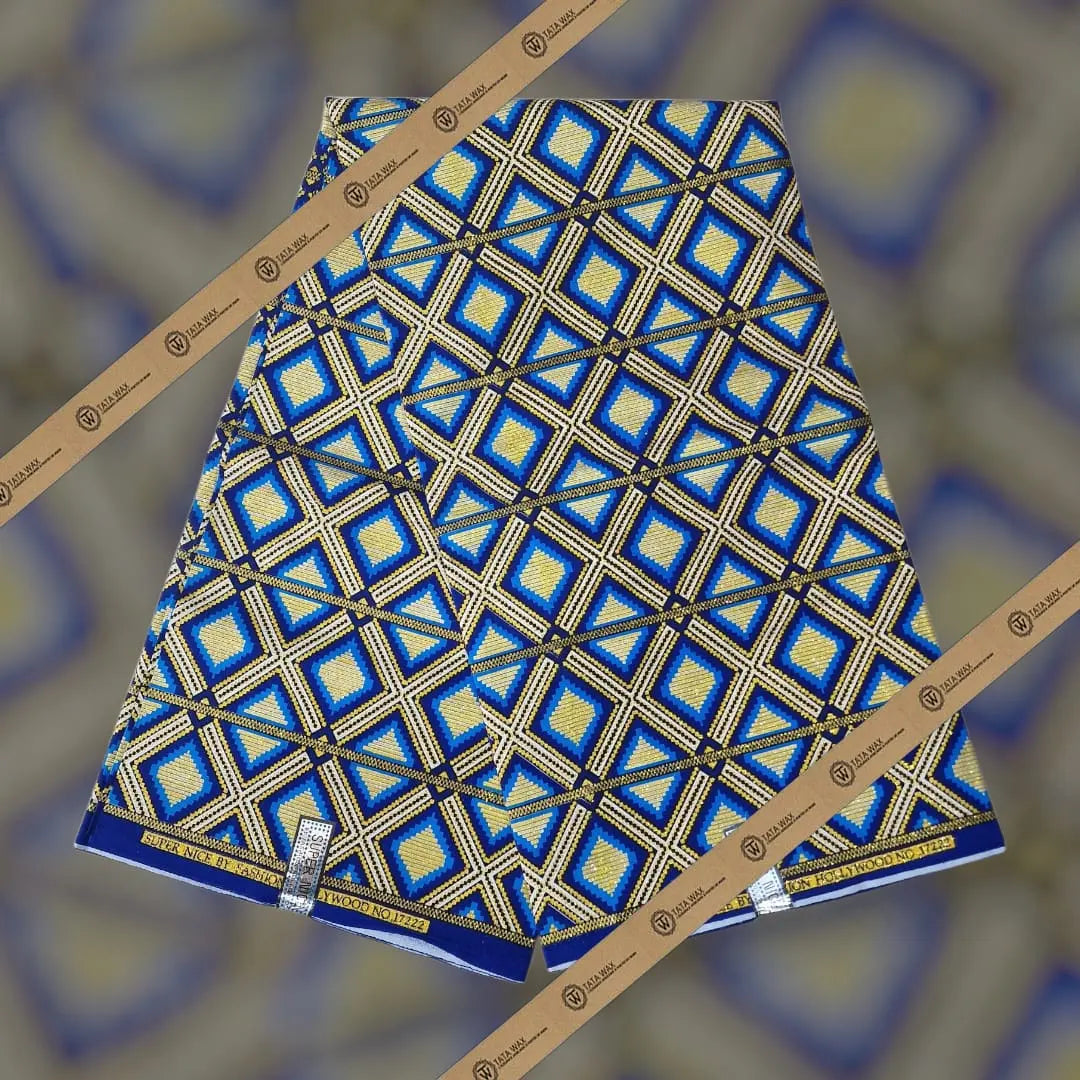 Tissu Pagne Africain Brillant 6 Yards BABA TEXTILE