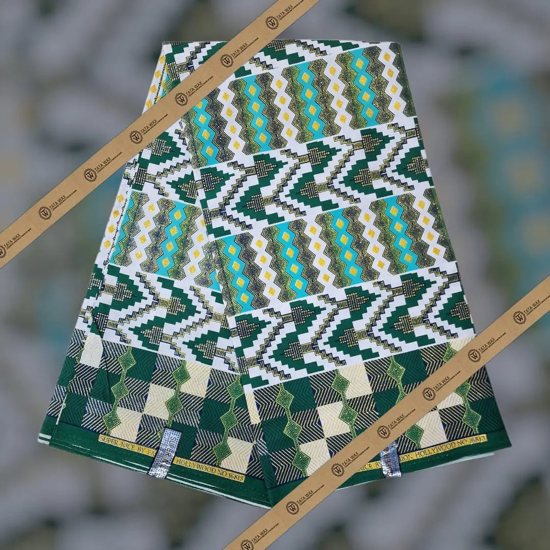 Tissu Pagne Africain Brillant 6 Yards BABA TEXTILE