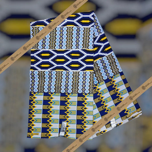 Tissu Pagne Africain Brillant 6 Yards TATA WAX
