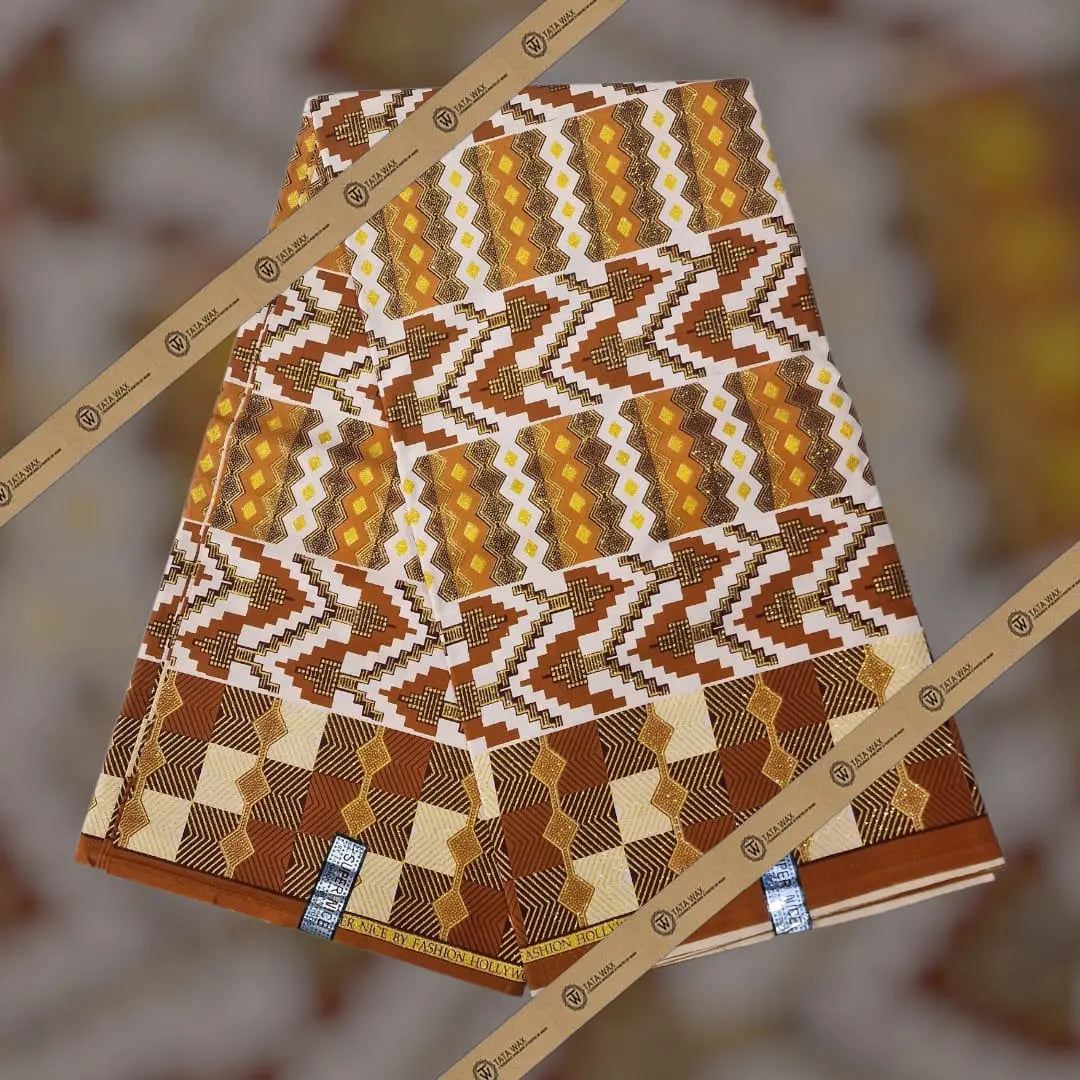 Tissu Pagne Africain Brillant 6 Yards BABA TEXTILE