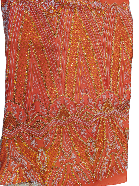 Tissu Perlage Américain