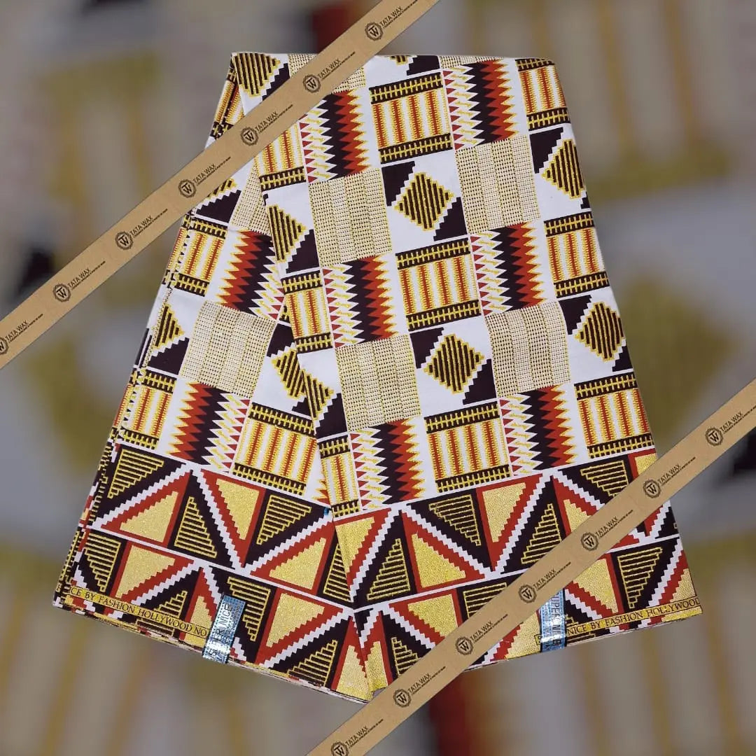 Tissu Pagne Africain Brillant 6 Yards BABA TEXTILE
