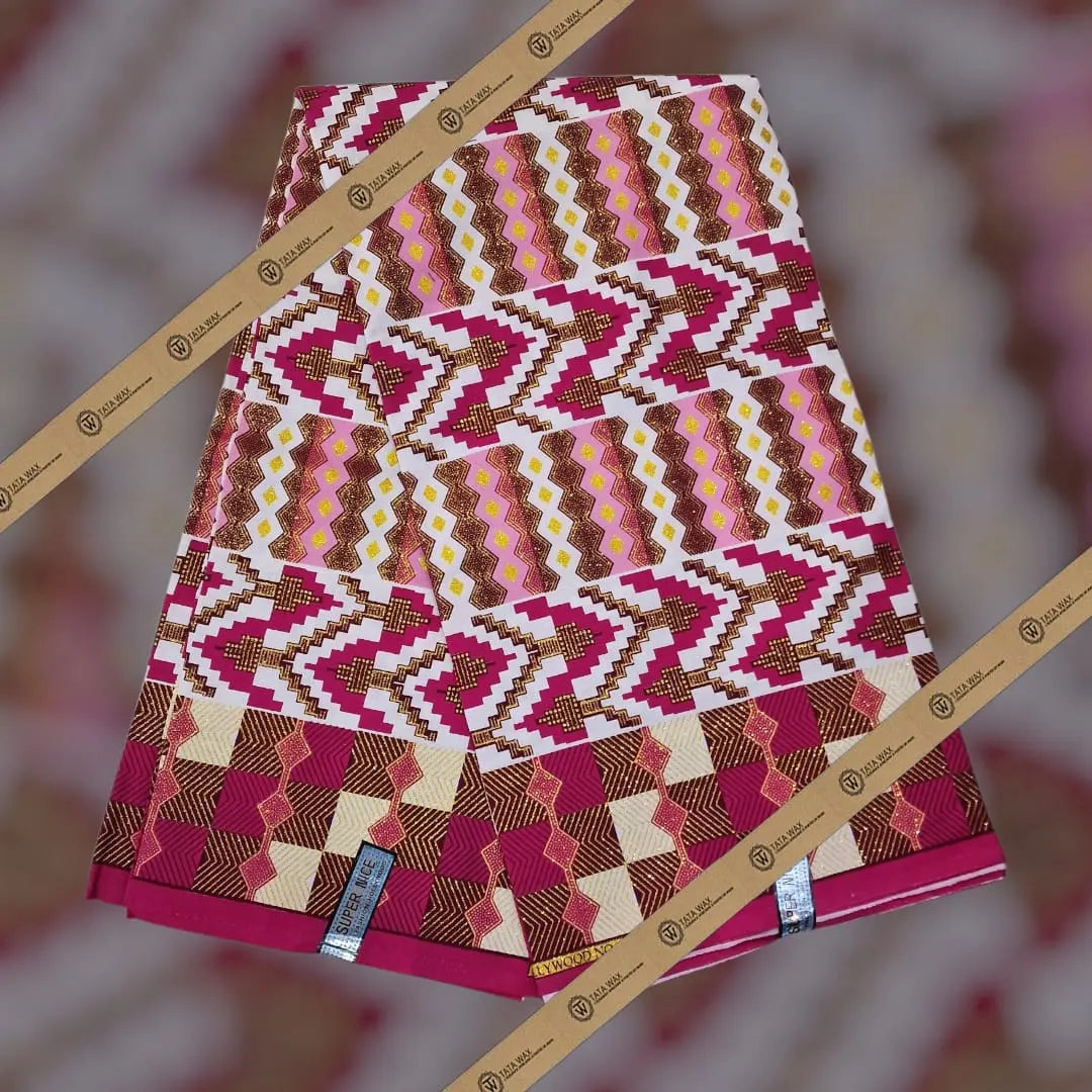 Tissu Pagne Africain Brillant 6 Yards BABA TEXTILE