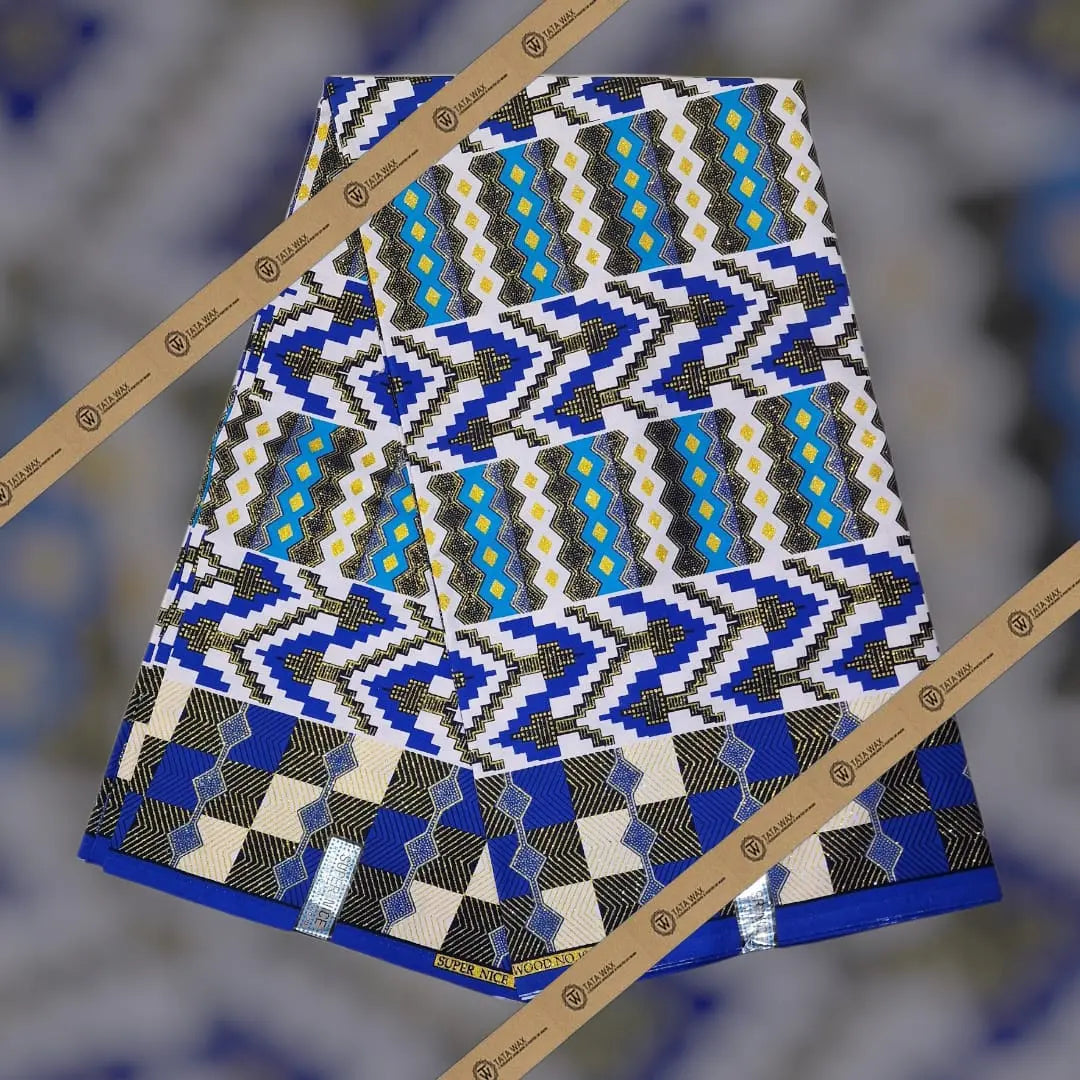 Tissu Pagne Africain Brillant 6 Yards BABA TEXTILE