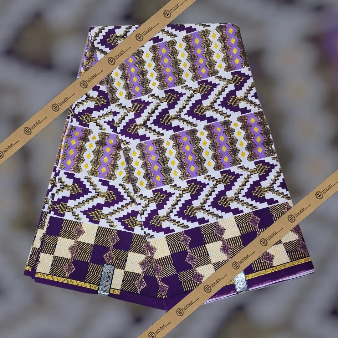 Tissu Pagne Africain Brillant 6 Yards BABA TEXTILE