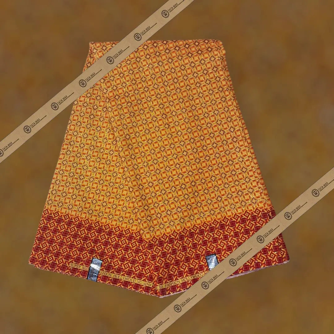 Tissu Pagne Africain Brillant 6 Yards BABA TEXTILE