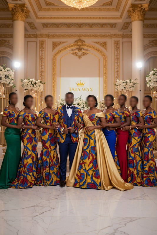 Tissu Wax Africain brillant Premium 6 yards