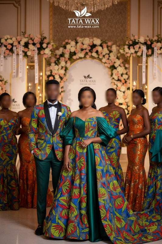 Tissu Wax Africain brillant Premium 6 yards