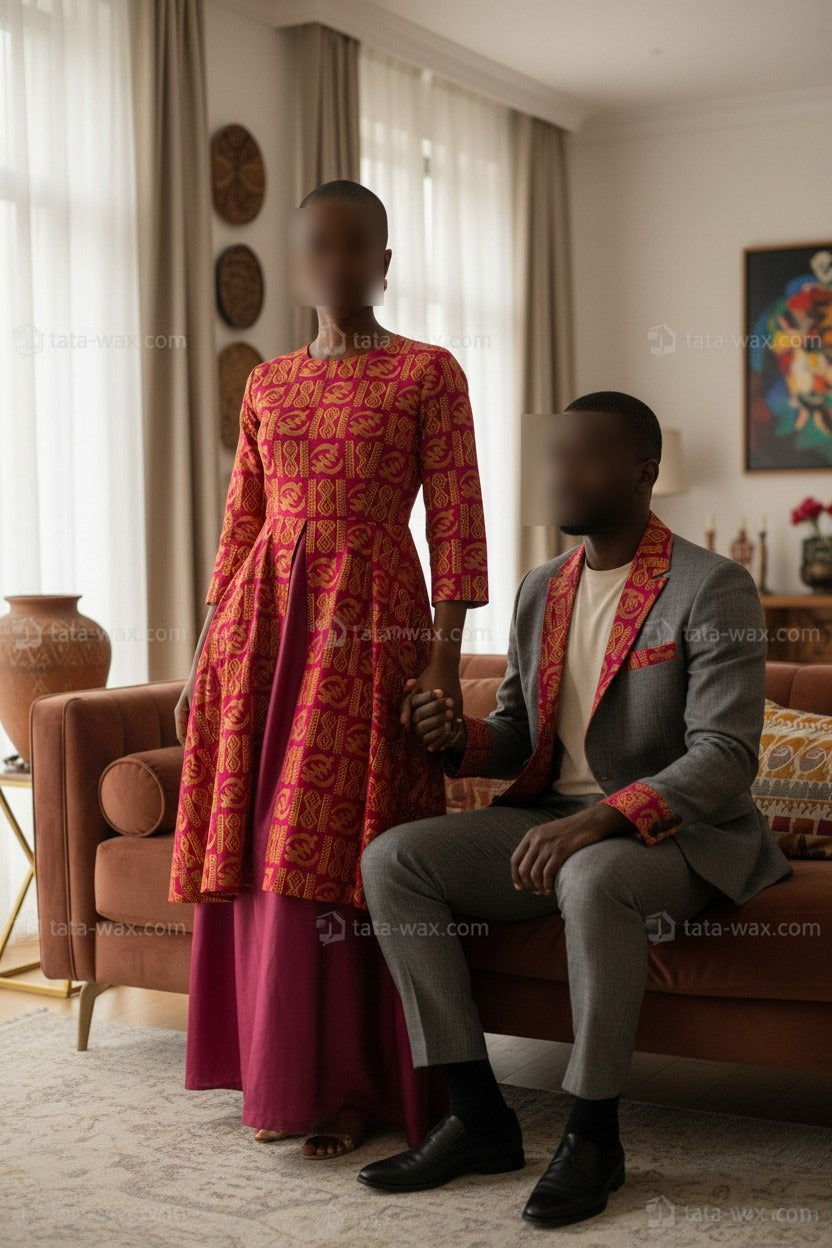 Tissu Wax Africain brillant Premium 6 yards