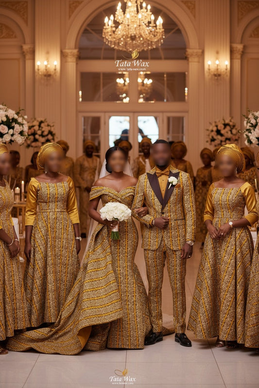 Tissu Wax Africain brillant Premium 6 yards