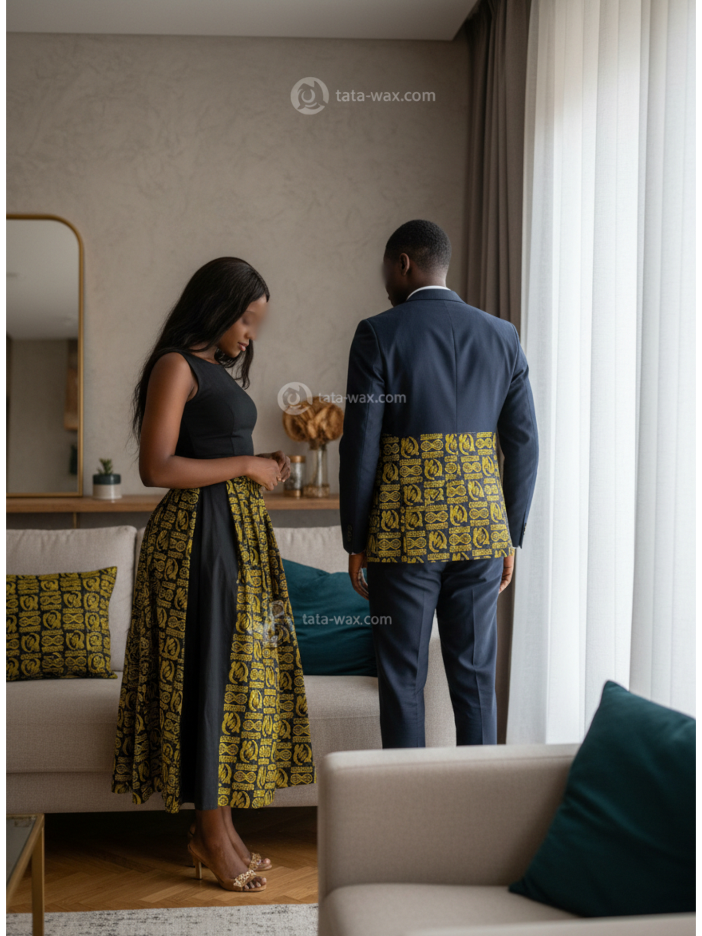 Tissu Wax Africain brillant Premium 6 yards