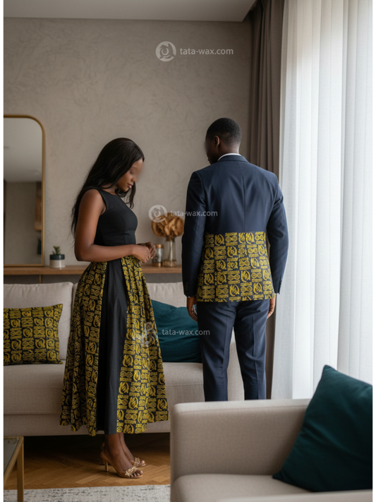 Tissu Wax Africain brillant Premium 6 yards