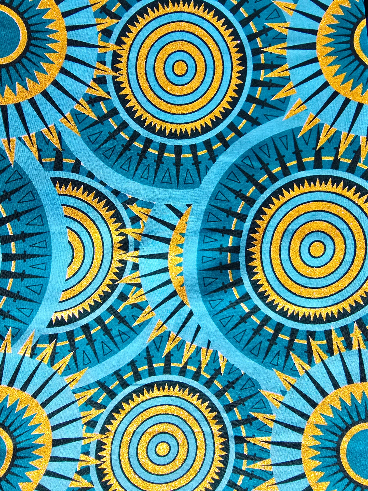 Tissu Pagne Africain Brillant 6 Yards TATA WAX