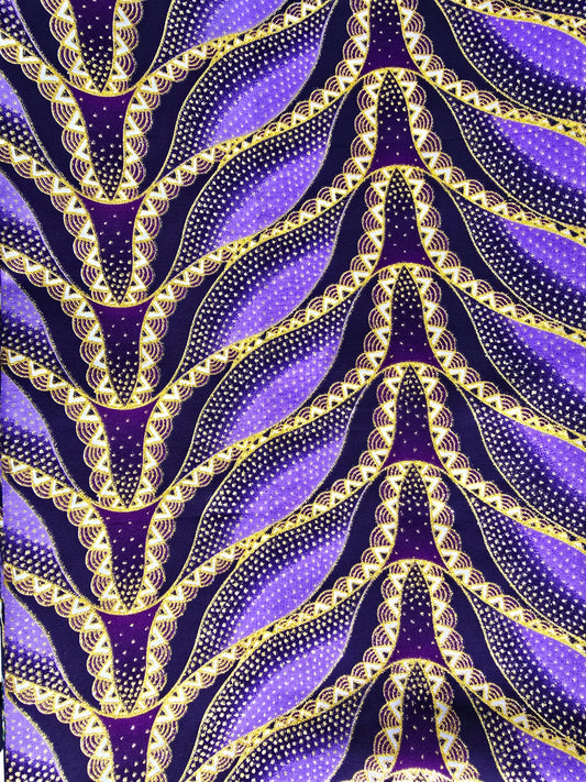 Tissu Pagne Africain Brillant 6 Yards TATA WAX