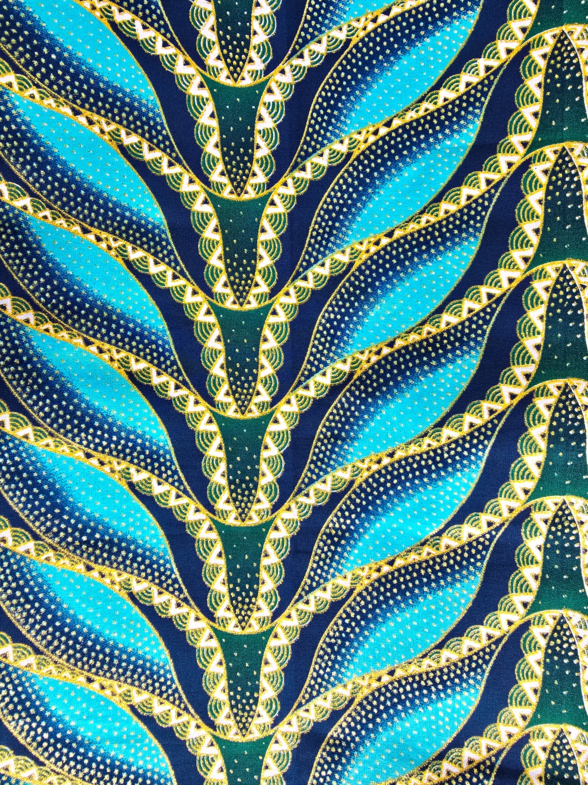 Tissu Pagne Africain Brillant 6 Yards TATA WAX